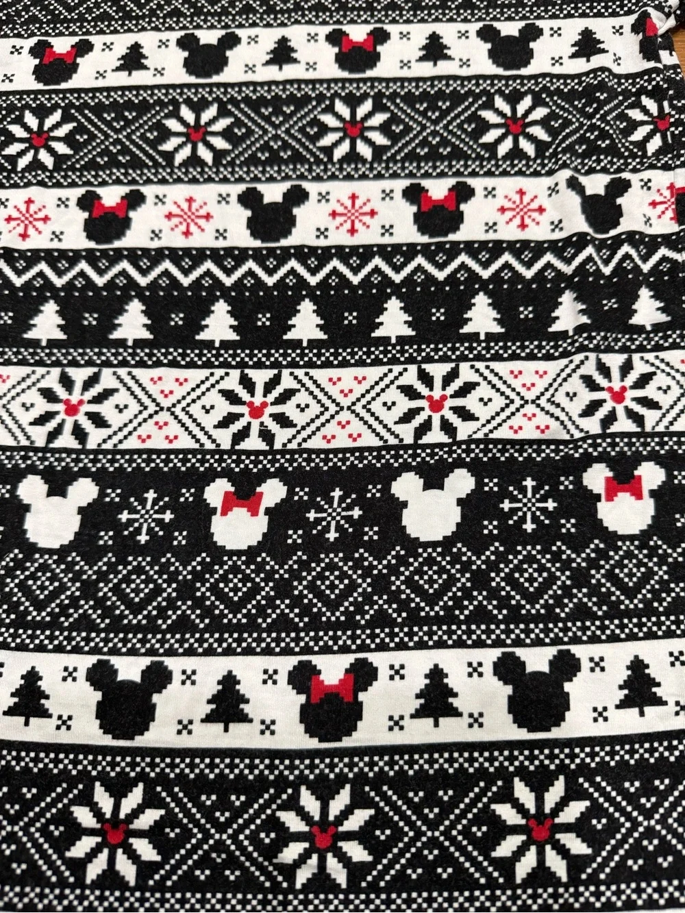 Little Sleepies Disney Mickey Fair Isle Bamboo Pajama Set Unisex Boys Girls 7/8